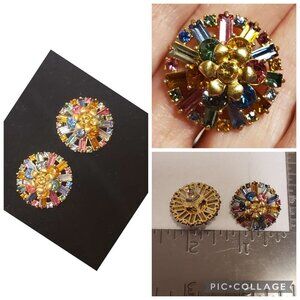 J. Crew Multi Color Crystal Earrings